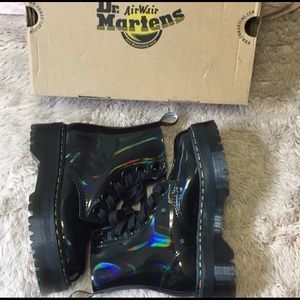 Dr Marten Holographic Platform Shoes